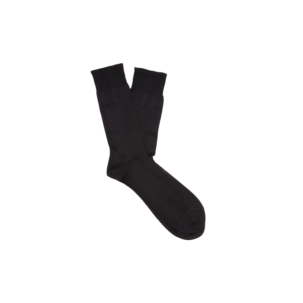 Cotton lisle socks black | Uppersocks.com